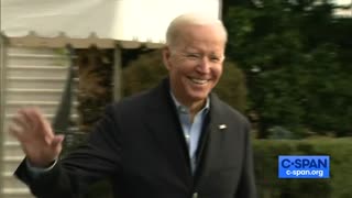 Biden Chuckles, Walks Away When Asked If He’ll Take Any Responsibility for COVID Deaths