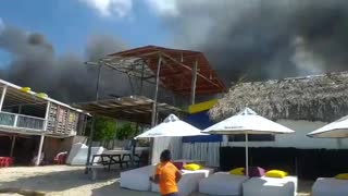 Incendio en Playa Blanca