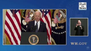 Biden appears to lose his train of thought during his press conference