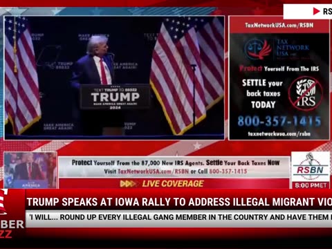 Watch: Trump Speaks At Iowa Rally To Address Illegal Migrant Violence