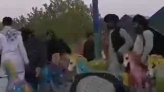 Taliban Celebrating At Childrens Amusement Park in Kabul
