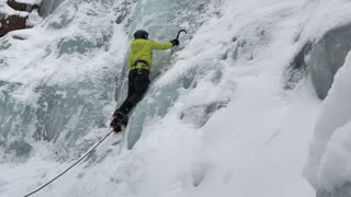 Ice Climbing Lincoln Falls