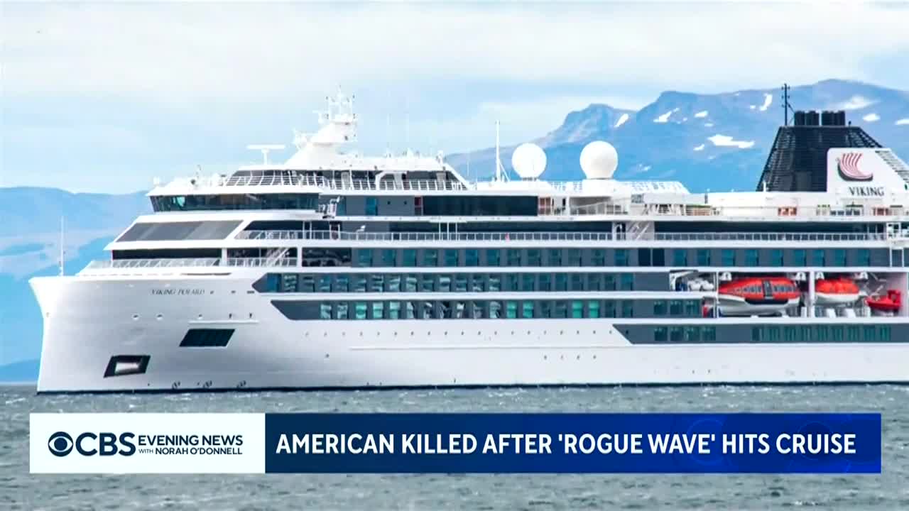 American killed after "rogue wave" hits Antarctic cruise ship