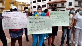Protesta de personal de la salud en Cartagena