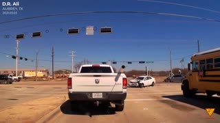 Running a RED traffic light results in a Car Accident 2021.03.03 — AUBREY, TX