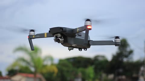 A drone flying