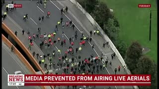 Victoria Police allegedly attempting to prevent media from showing aerial pictures of the Melbourne