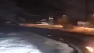 Guy holds firework in his hand and it explodes