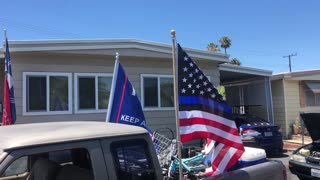 Trump and American flags on my Ford Ranger