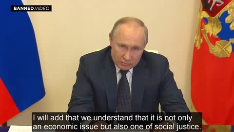 Putin Says Western Elites Are Responsible For Inflation and Supply Chain Shortages