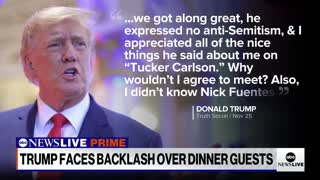 TRUMP FACES BACKLASH OVER DINNER GUESTS
