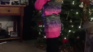 Brooke practicing for her Dance Team Performance