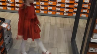 Dance like mummy is buying shoes!