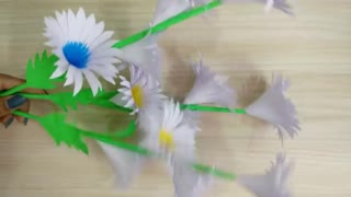 Beautiful flower making with paper