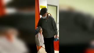 Viral: Moment 86yo COVID Survivor Leaves Spain Hospital