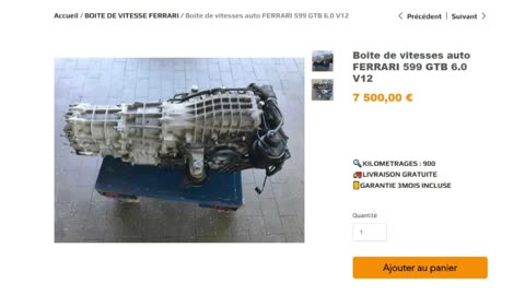 AEPSPIECES.COM - Boite de vitesses auto FERRARI 599 GTB 6.0 V12