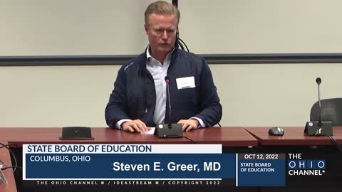 Steven E. Greer, MD speaks to Ohio's State Board of Education about gender reassignment surgery: Part 2