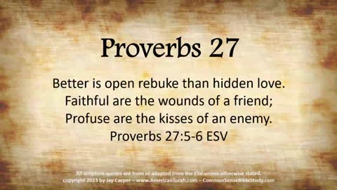 Hidden and Fake Love in Proverbs 27:5-6