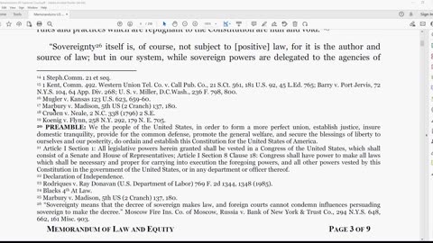 Memorandum Law and Equity Part 3 of 19