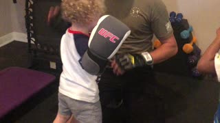 UFC fighting with daddy
