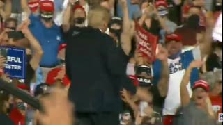 President Trump Dancing and Blowing Kisses after North Carolina Rally