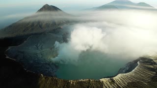 4K Volcano from Drone Areal Footage