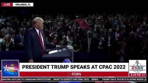 From yesterday's speech by Trump at CPAC-2022