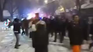 Montreal curfew protest!