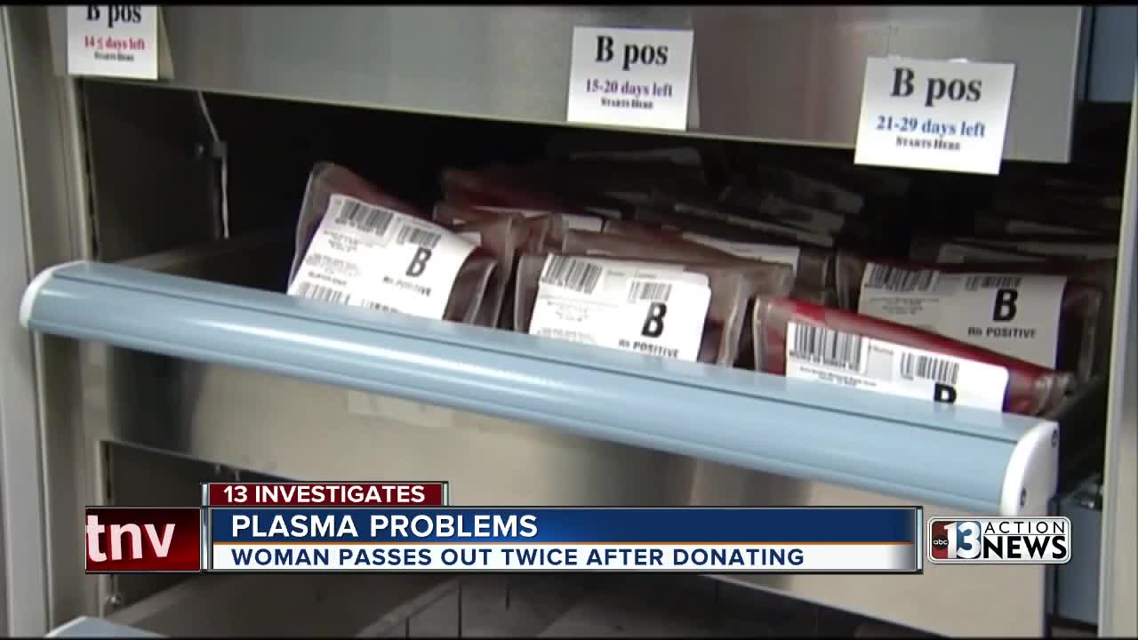 Las Vegas woman loses consciousness twice, sues after donating blood plasma