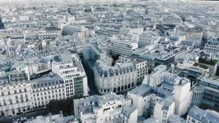 Paris from above, drone view