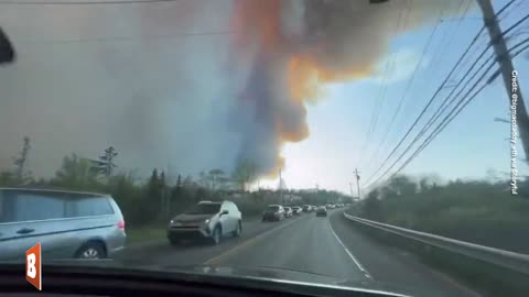 MASSIVE Smoke Cloud BLOTS OUT THE SUN as Thousands Evacuate over Nova Scotia Wildfire