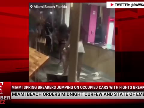 Watch: Miami Spring Breakers Jumping On Occupied Cars With Fights Breaking Out
