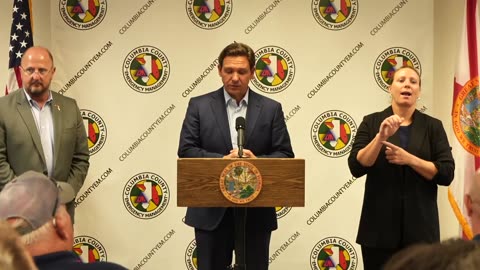 Governor Ron DeSantis Gives Update on Hurricane Idalia From Lake City Florida