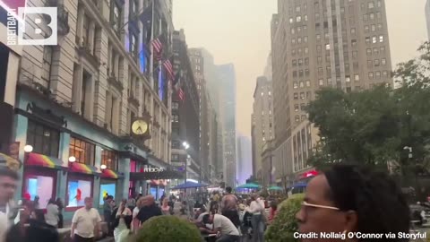 THE CITY THAT NEVER SEES — NYC Blanketed in Wildfire Smoke All the Way from CANADA