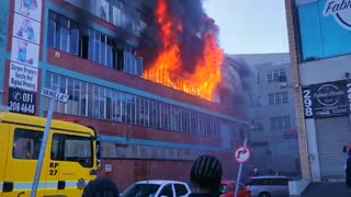 Firefighters battle Durban factory blaze