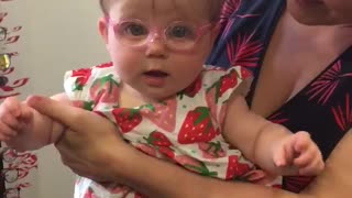 Cute Baby Gets Glasses