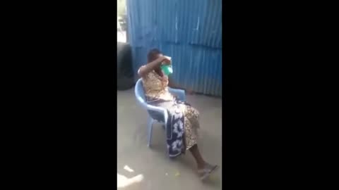 African Woman Doing Tumbles While Holding A Plate... Guess What The Food Remains In the Plate