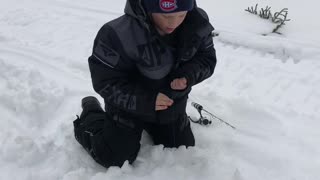 Extreme Excitement Over Huge Ice Fishing Catch