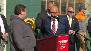 Poll Watcher 2 Speaks at Giuliani's Pennsylvania Press Conference