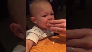 Babies eat lemon first time!!! funny!!!