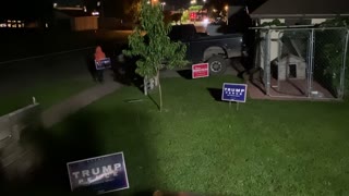 People Attempting to Take Yard Signs Met with Paintballs