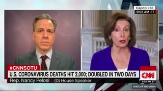Speaker Pelosi blames coronavirus deaths on Trump