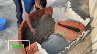 DIY garden Cement and cloth