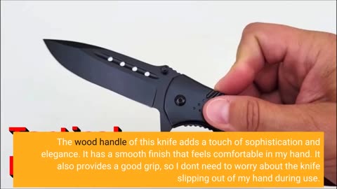 KEXMO Pocket Knife Tactical Knives for Men, 3.46'' Folding Wood