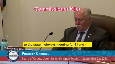 Commissioner Kiler states the design is poor for the intersection changes proposed at MD140 and MD91