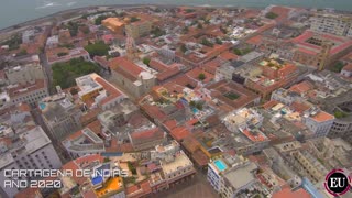 Cartagena en cuarentena vista desde el aire