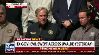 Gov. Abbott responds to a reporter saying "I don't believe evil is a mental health classification."