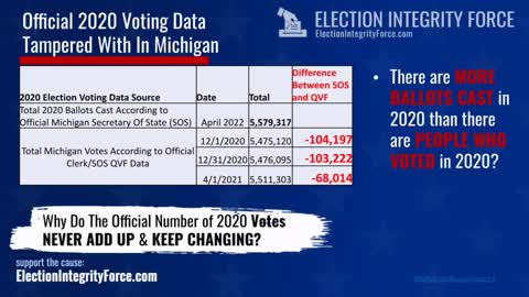 EIF Short Cuts: Michigan Secretary Of State's Election Totals DON'T MATCH HER OWN OFFICIAL FILE