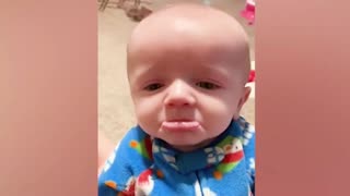 Funny baby face expressions