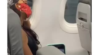 Police removed a woman from a flight t for incorrectly wearing a mask.